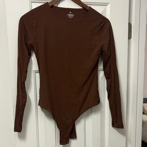 Chic Brown Long Sleeve Bodysuit